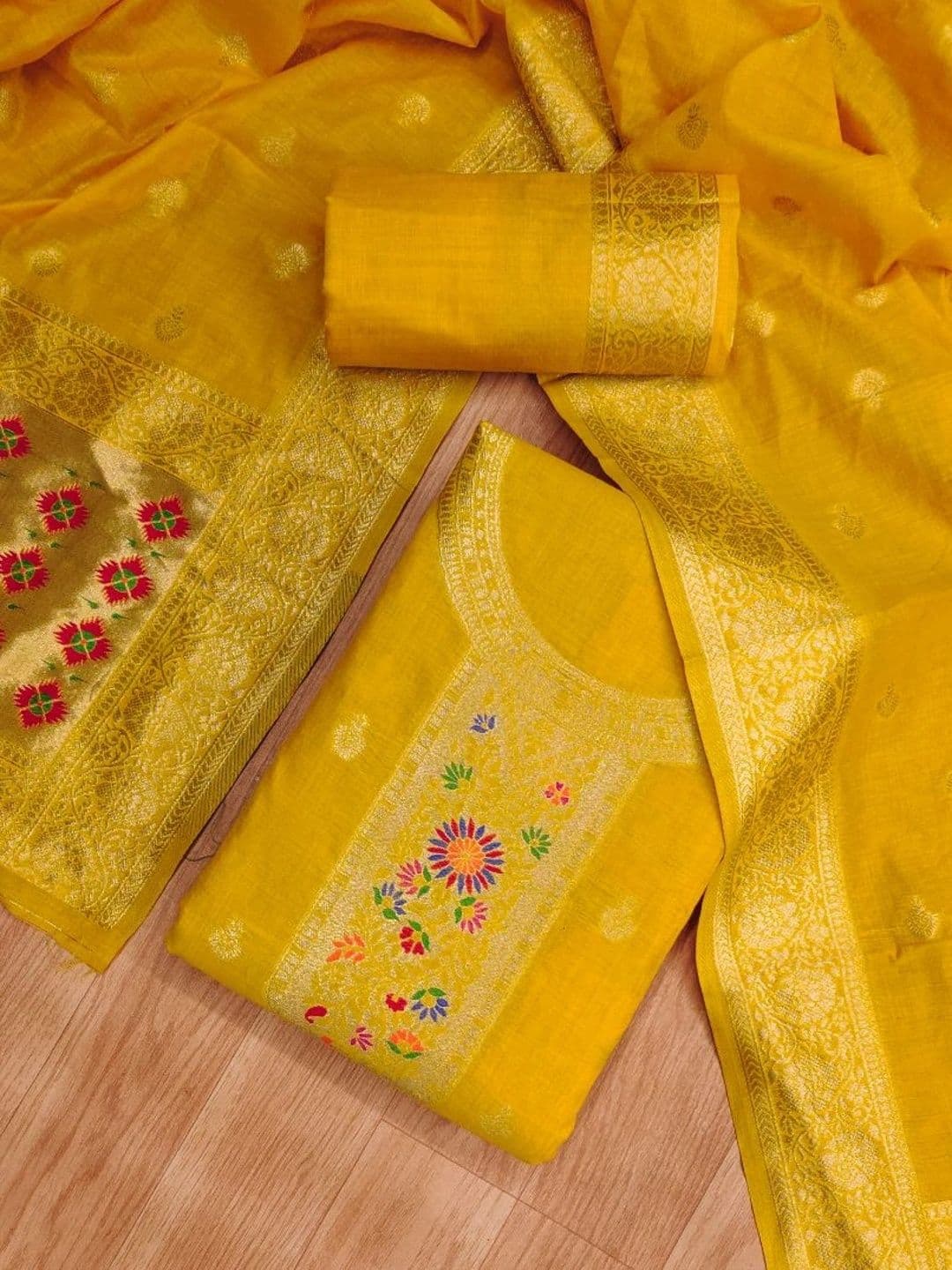 Dhaaga Ghar Pure Cotton Unstitched Dress Material thumbnail 3