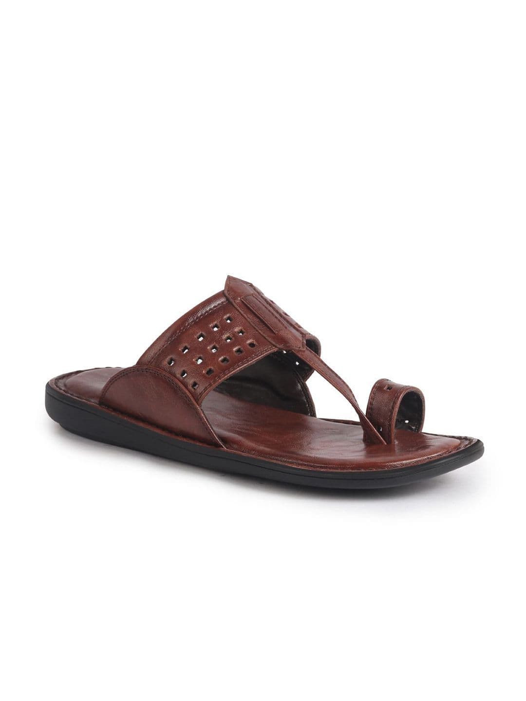 FAUSTO Men Outfit Kolhapuri Toe Ring Strap Ortho Ultra Lightweight Slip On Sandals thumbnail 2