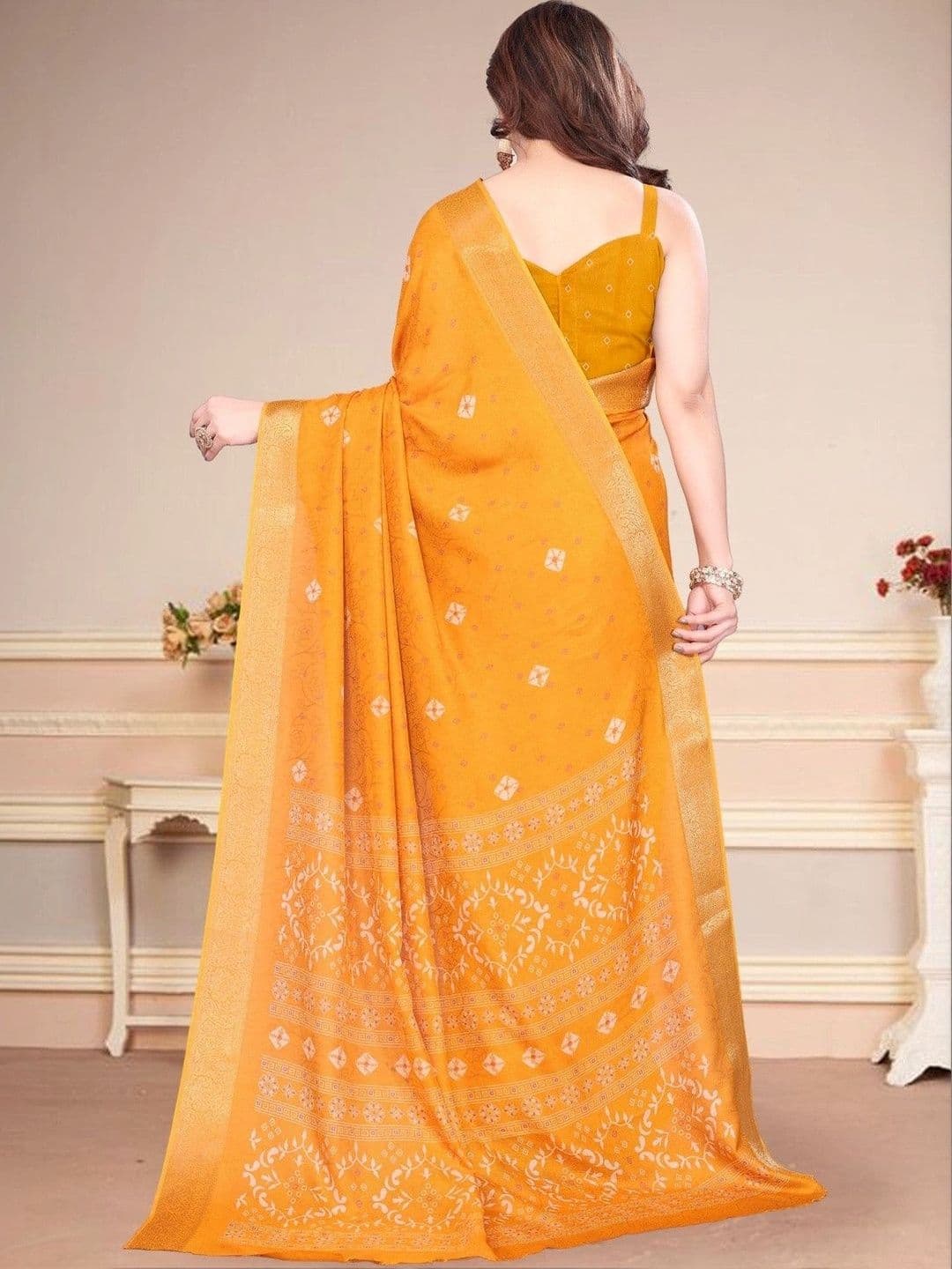 NARIVESH TRENDS Woven Design Zari Silk Blend Saree thumbnail 7