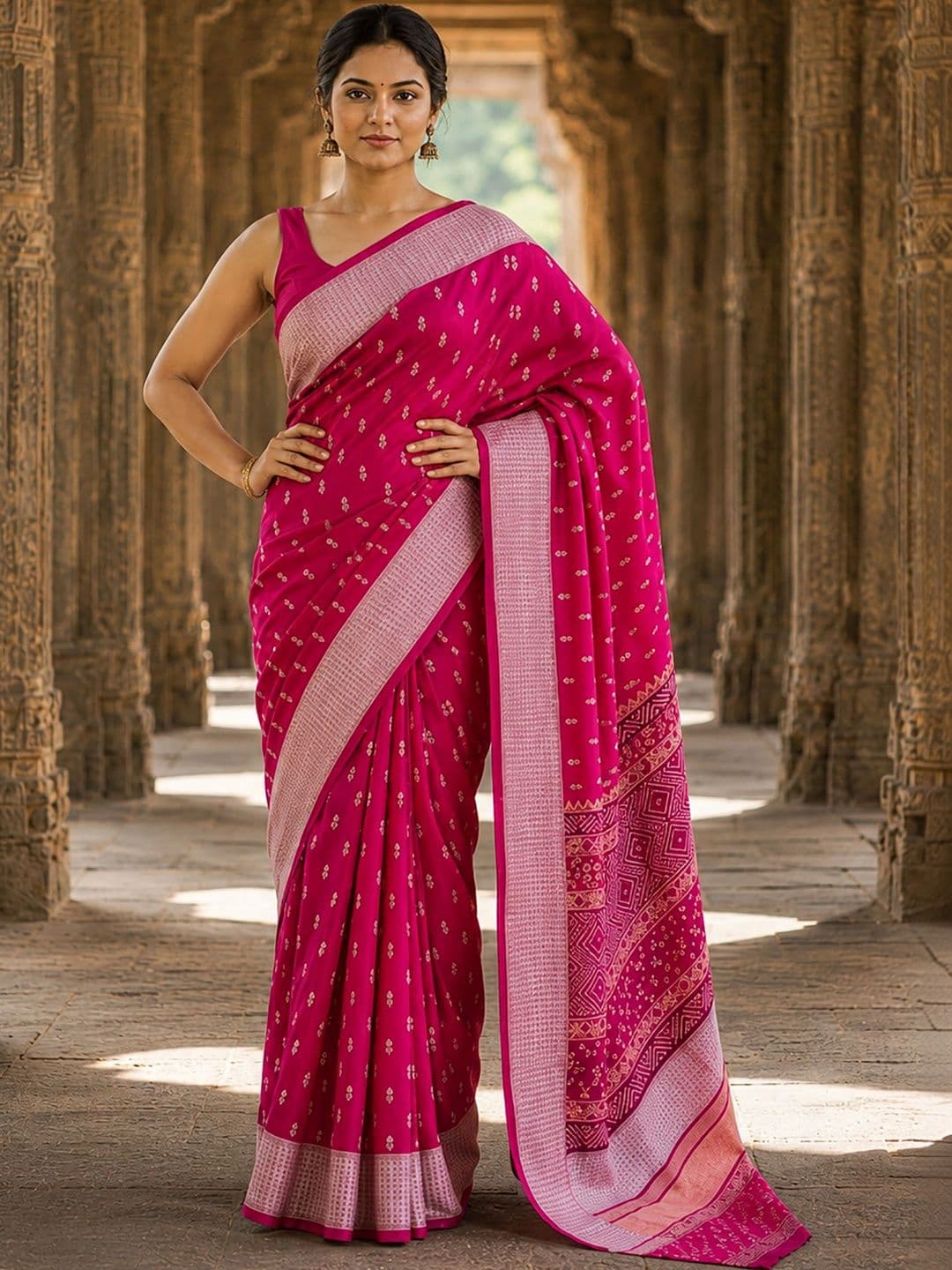 Mitera Woven Design Zari Silk Blend Designer Banarasi Saree thumbnail 5