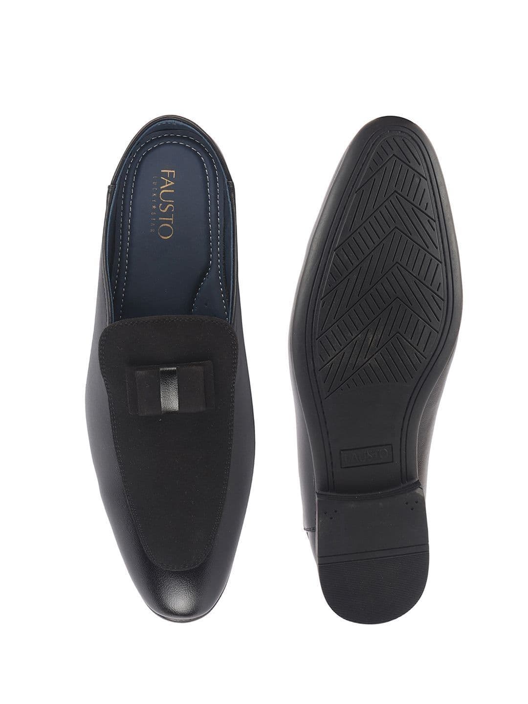 FAUSTO Men Textured Leather Slip-On Formal Shoes thumbnail 5