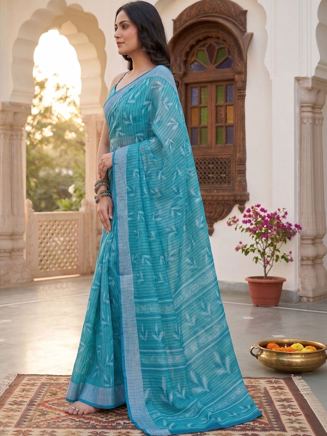 elora Fusion Chanderi Saree thumbnail 5