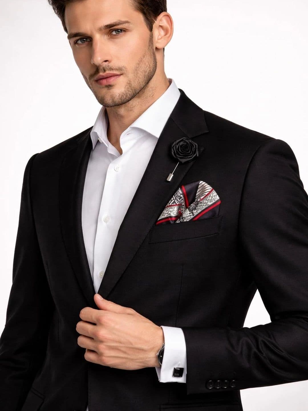 AACHINO Men Printed Ascot Tie thumbnail 3