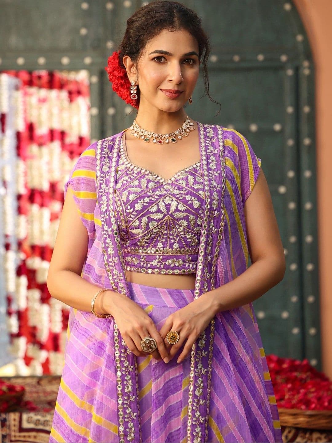 SCAKHI Embroidered Ready to Wear Lehenga & thumbnail 6