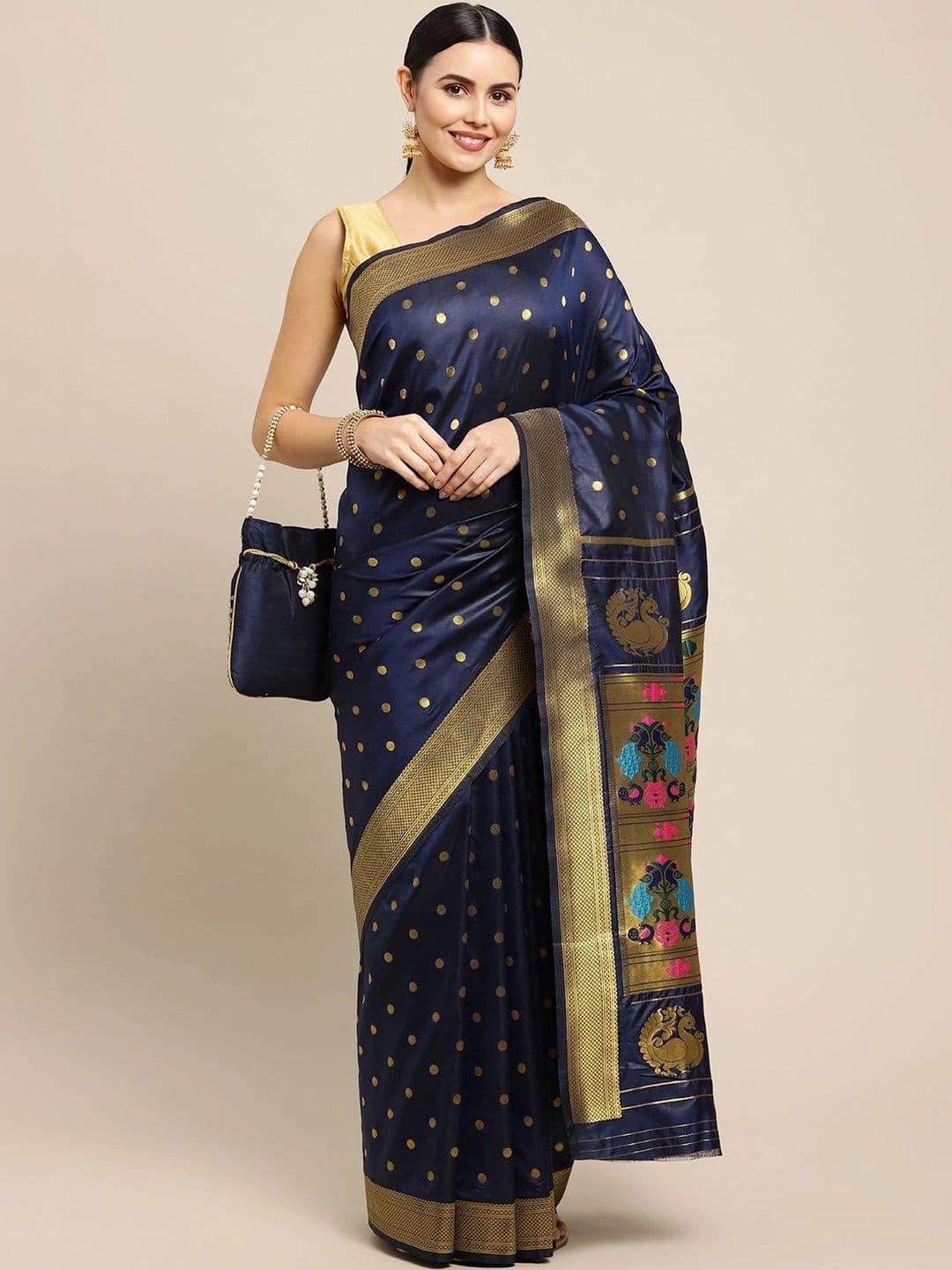 KALINI Woven Design Zari Art Silk Paithani Saree - view 1