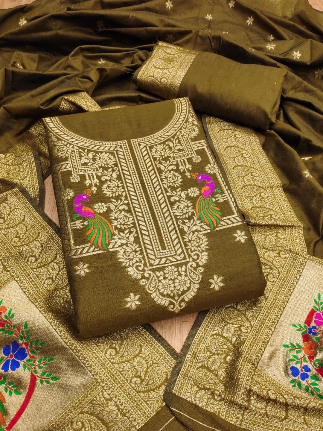 Dhaaga Ghar Pure Cotton Unstitched Dress Material - view 1