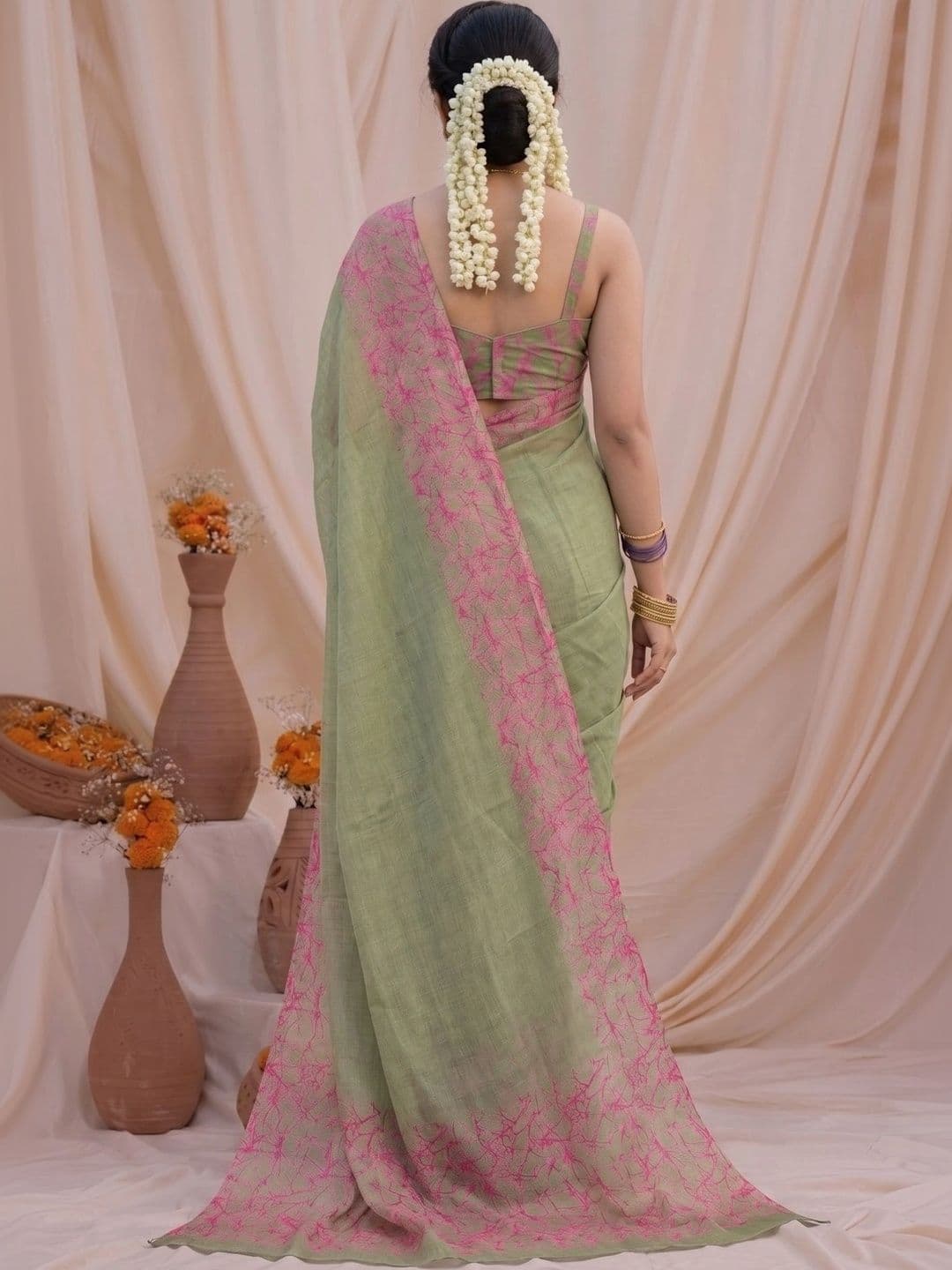MAGNEITTA Pure Chiffon Designer Saree thumbnail 3