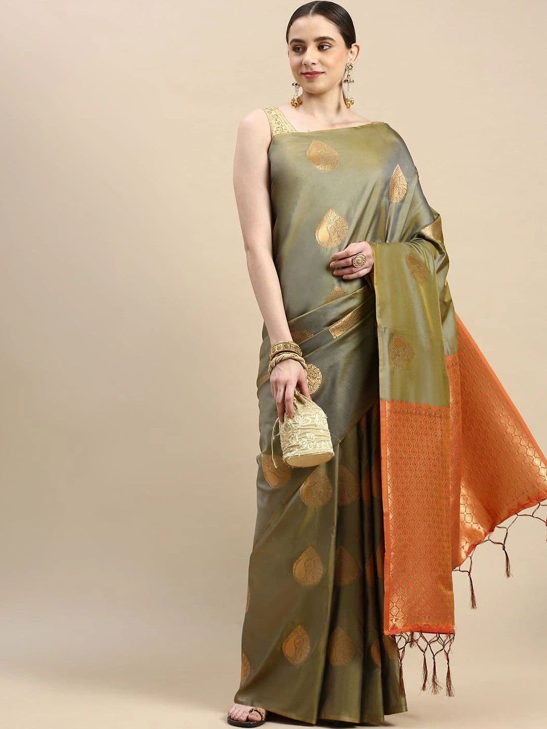 Dhaaga Ghar Woven Design Zari Art Silk Banarasi Saree - view 1