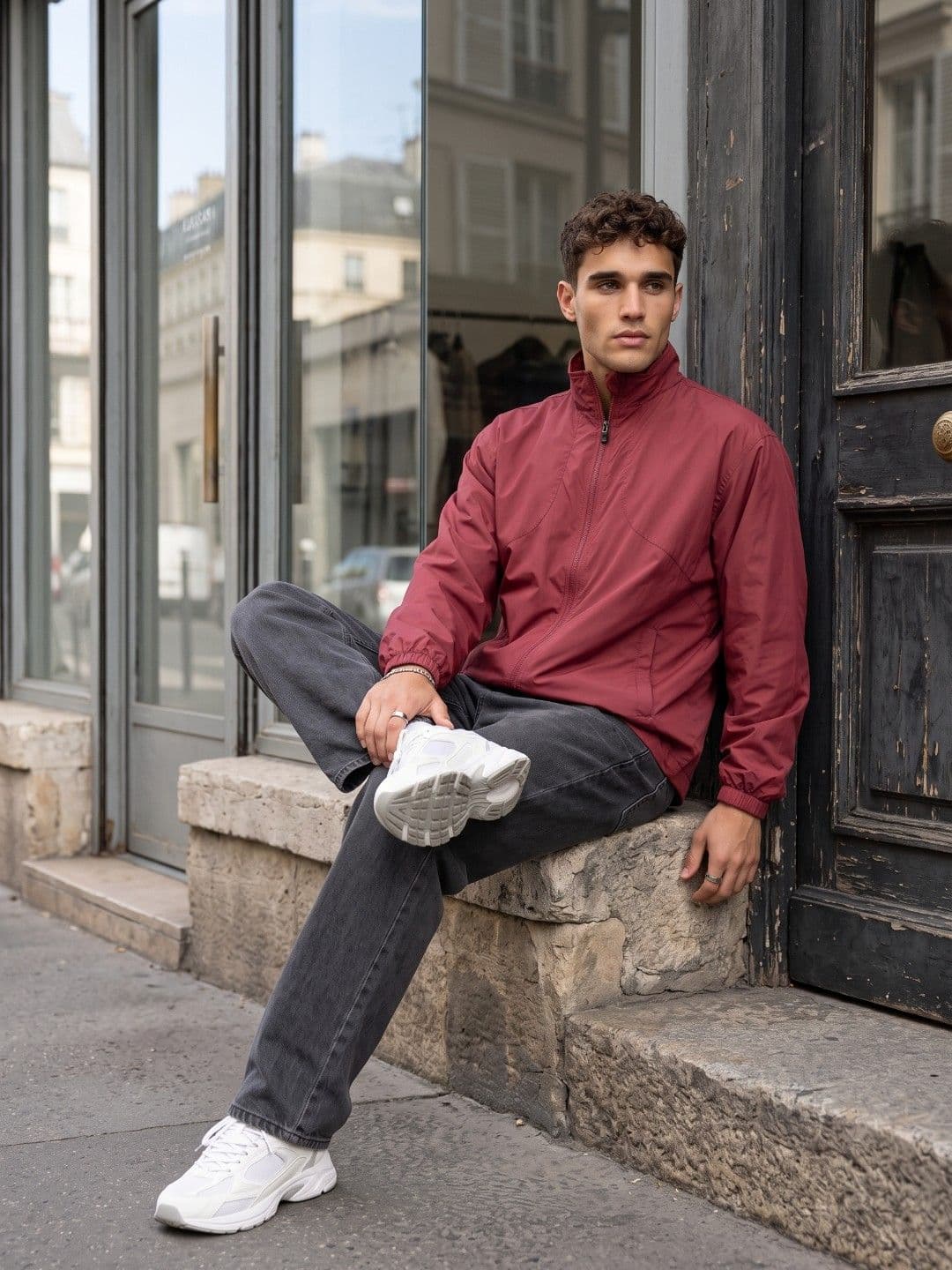 glitchez Oversized Fit Windcheater Tailored Jacket thumbnail 7