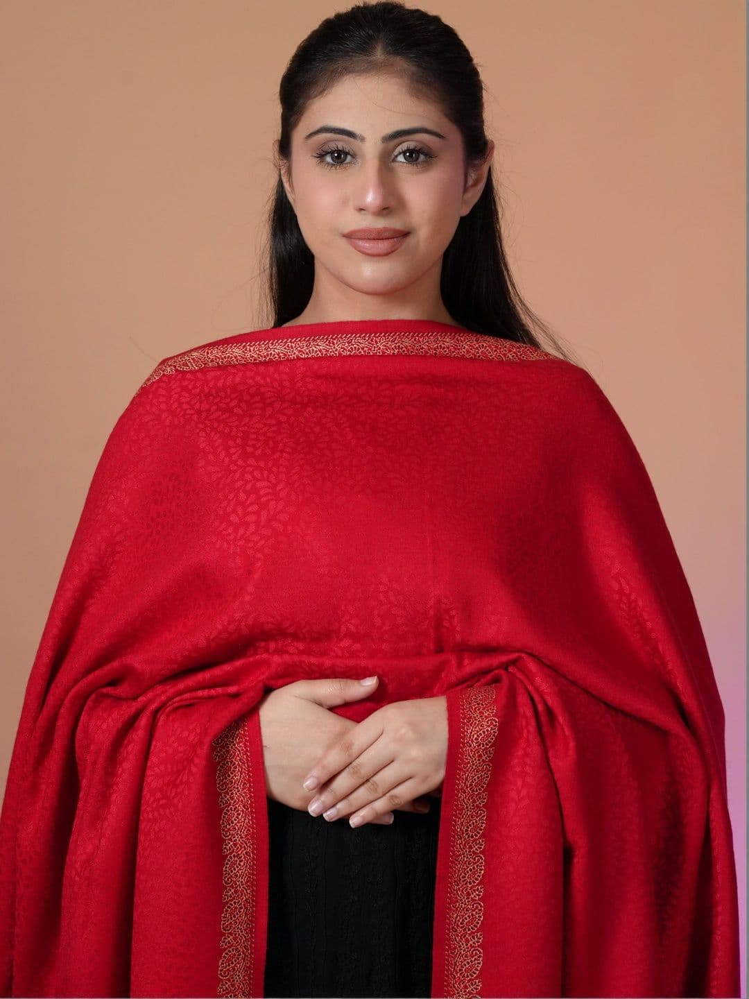 SHIFNEEN Women Woven Design Acrylic Shawl thumbnail 5
