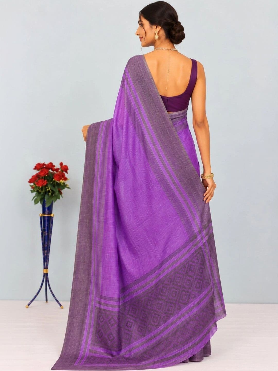 Anouk Woven Design Art Silk Designer Saree thumbnail 4