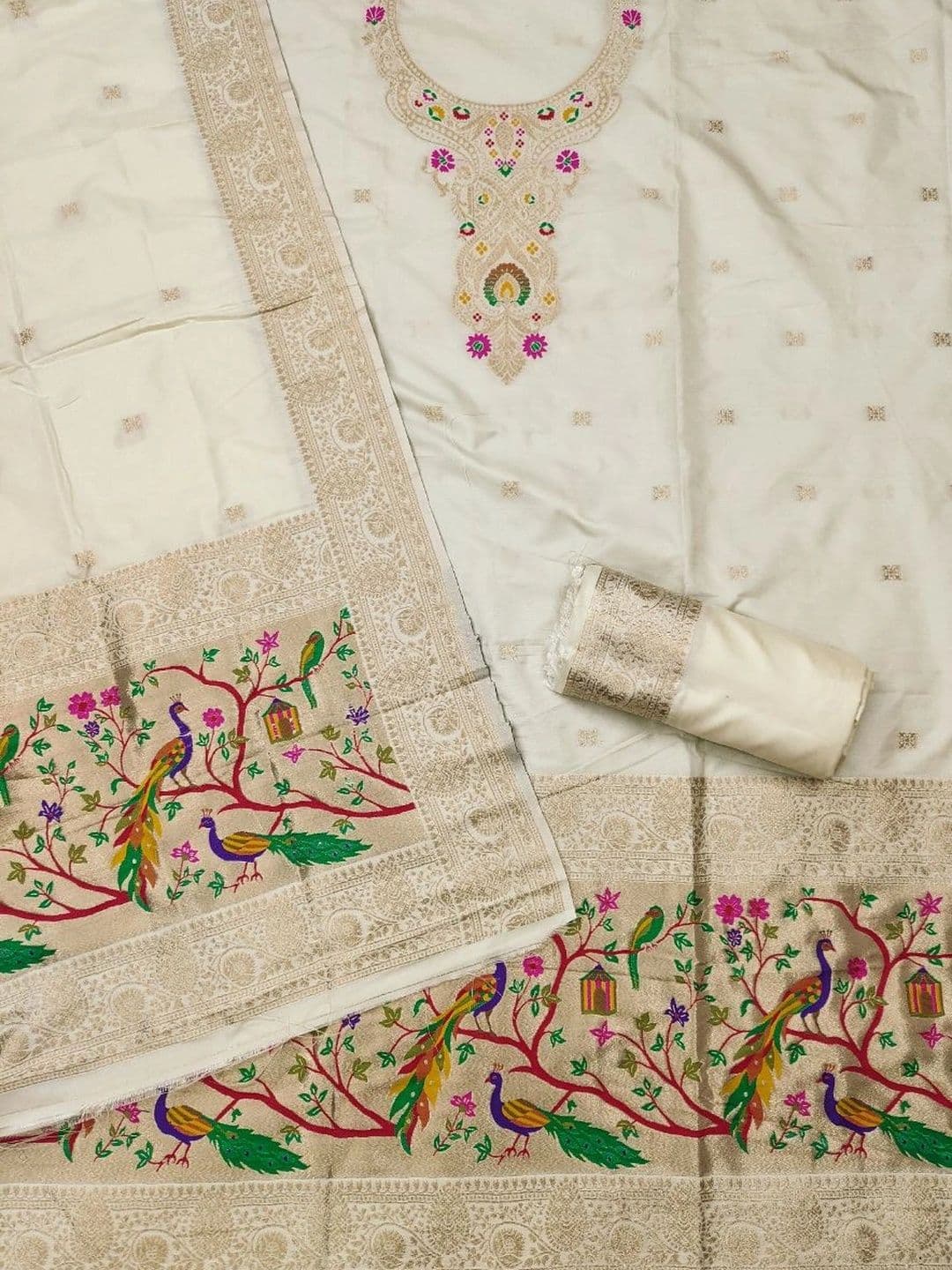 Dhaaga Ghar Pure Silk Unstitched Dress Material thumbnail 4