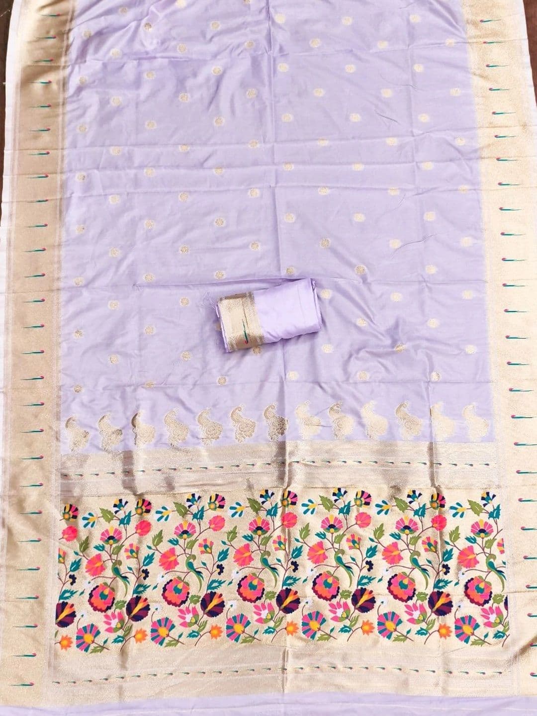 KALINI Pure Silk Unstitched Dress Material thumbnail 4