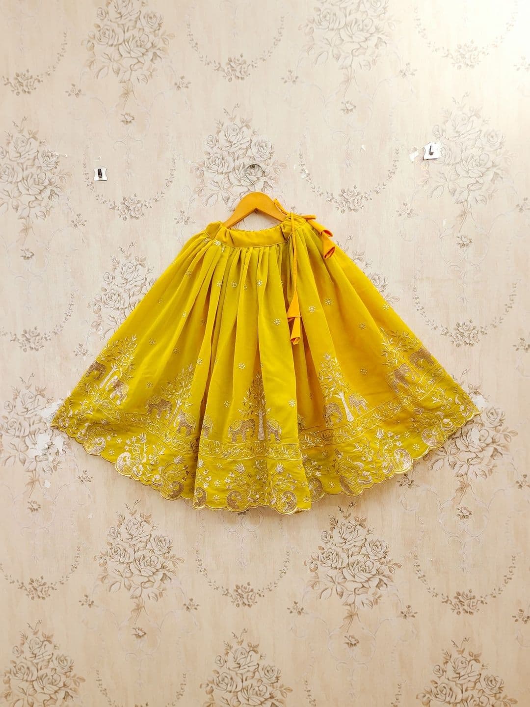 KALINI Girls Embroidered Thread Work Ready to Wear Lehenga & thumbnail 6