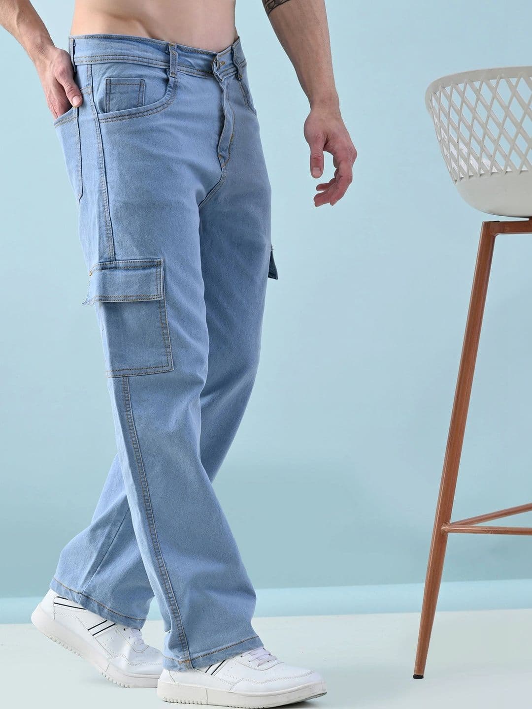 Metronaut Men Classic Regular Fit Mid-Rise Stretchable Jeans thumbnail 5