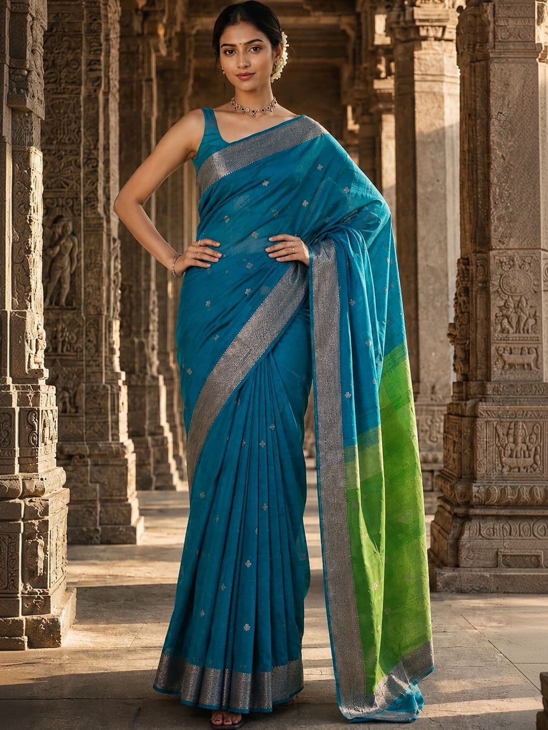 Mitera Woven Design Zari Designer Kanjeevaram Saree thumbnail 5