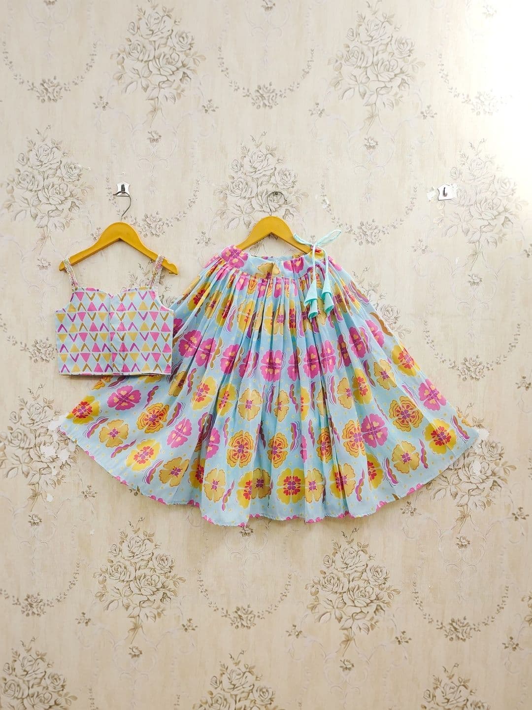 KALINI Girls Printed Ready to Wear Lehenga & thumbnail 3