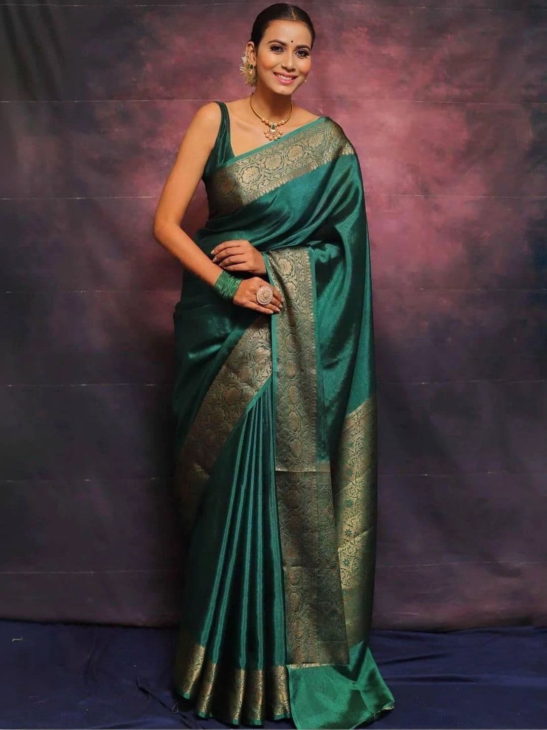 NARIVESH TRENDS Zari Silk Cotton Saree - view 1