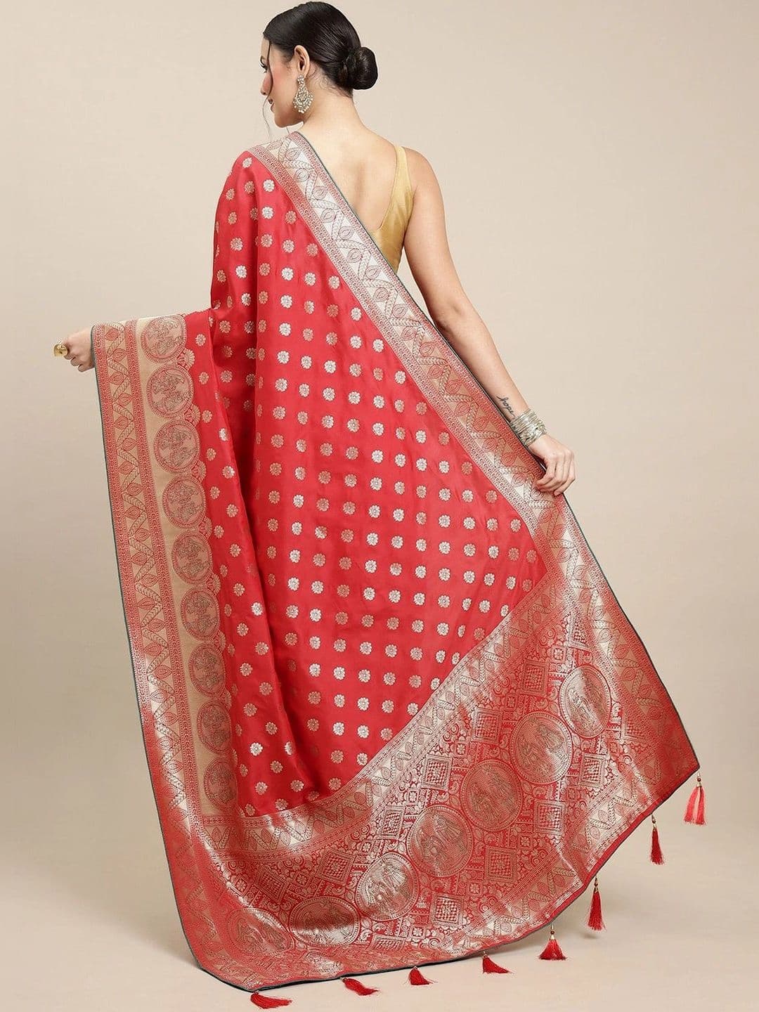 KALINI Woven Design Zari Art Silk Banarasi Saree thumbnail 2