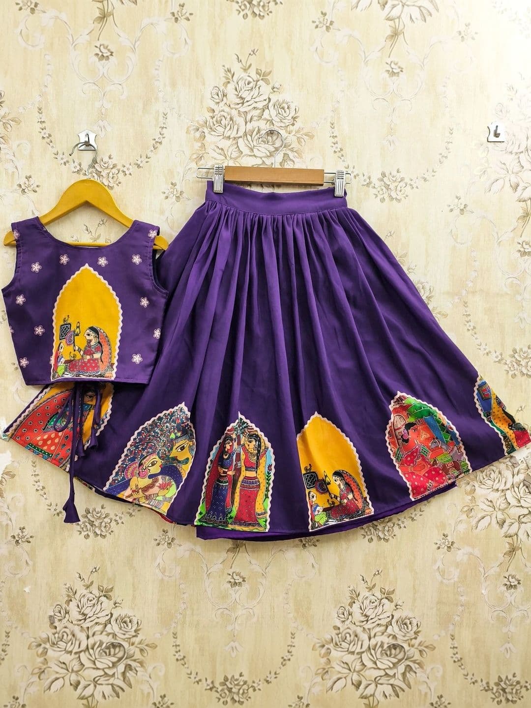 KALINI Girls Printed Ready to Wear Lehenga & thumbnail 6