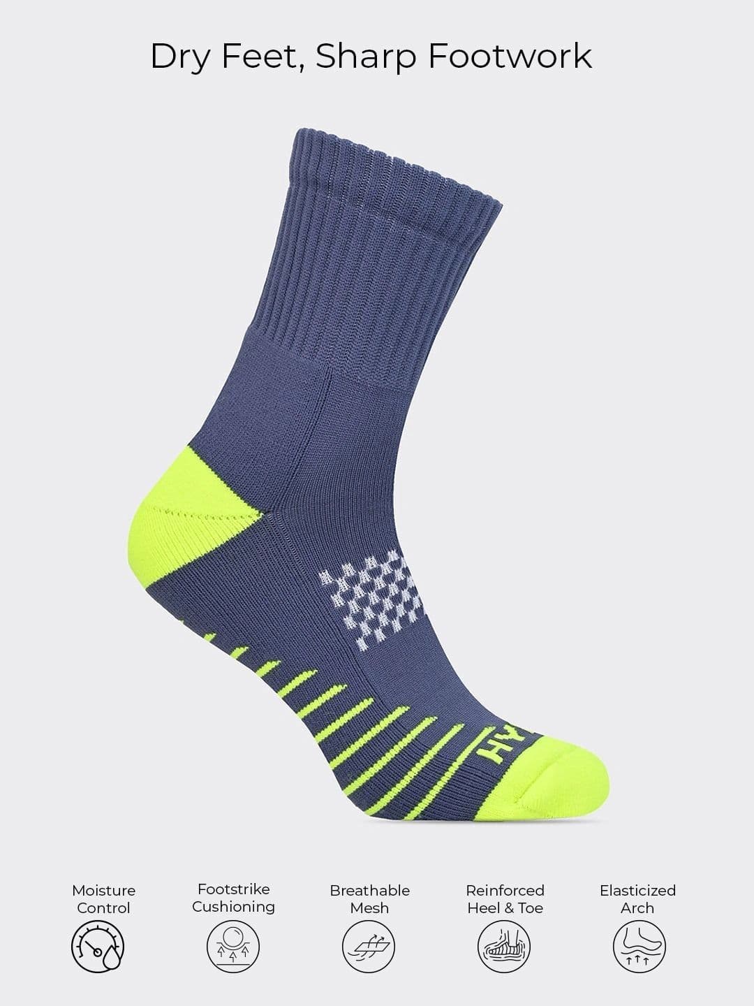 HYPR FIT Men Pack of 2 Cotton Patterned Calf Length Socks thumbnail 5