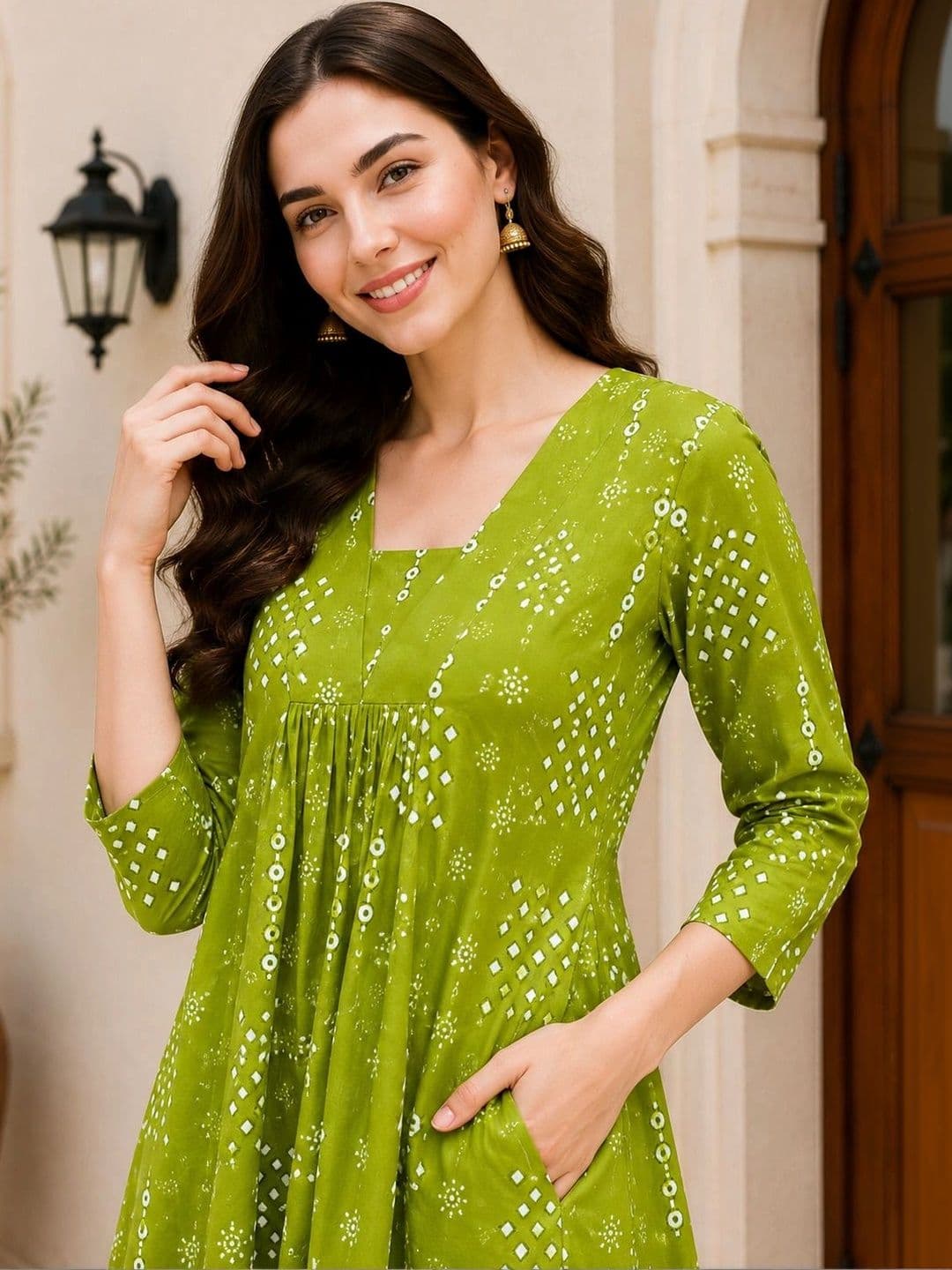 DSK STUDIO Women Ethnic Motifs Printed Regular Kurta with Palazzos thumbnail 2