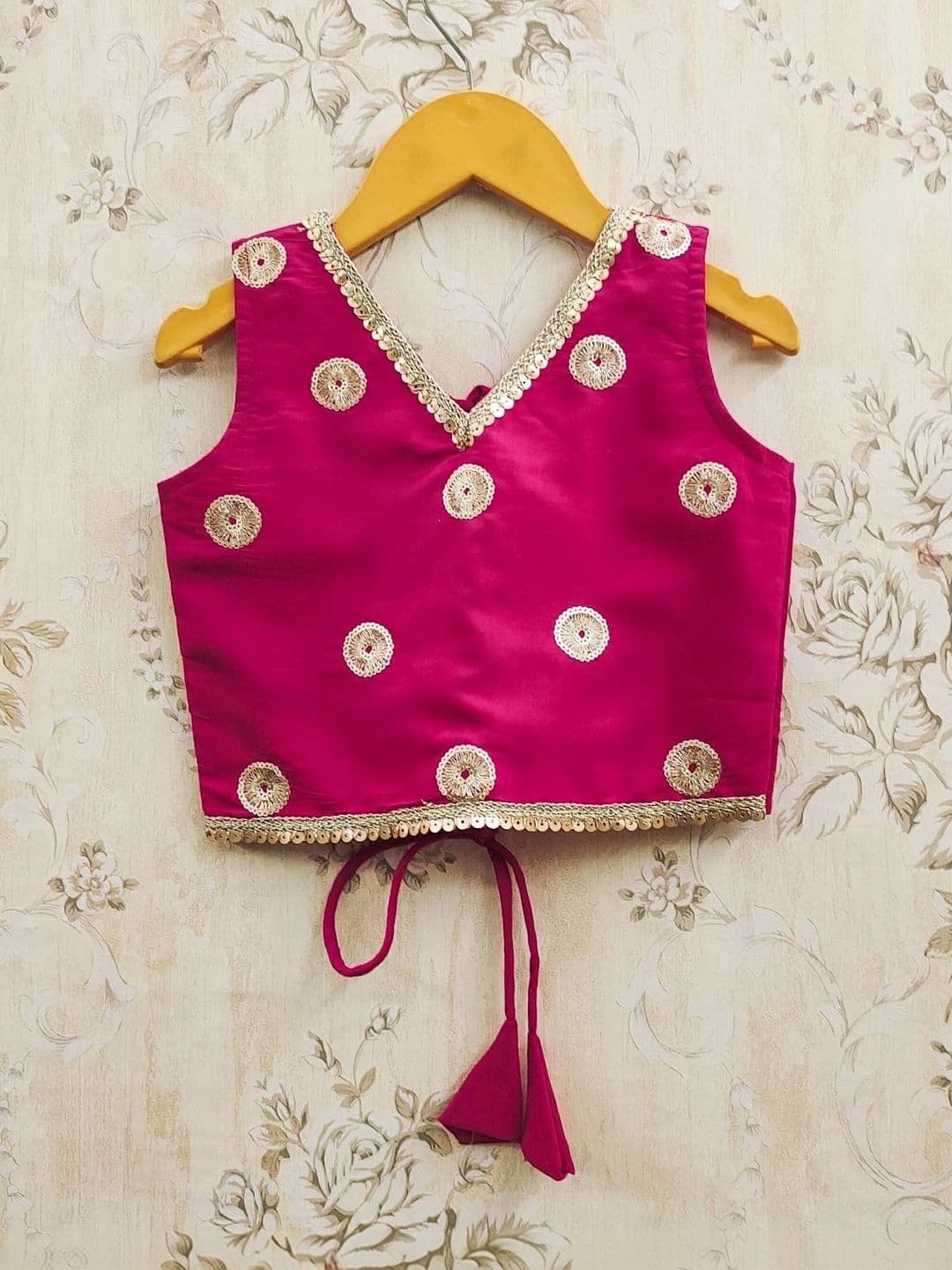 KALINI Girls Embellished Thread Work Ready to Wear Lehenga & thumbnail 6