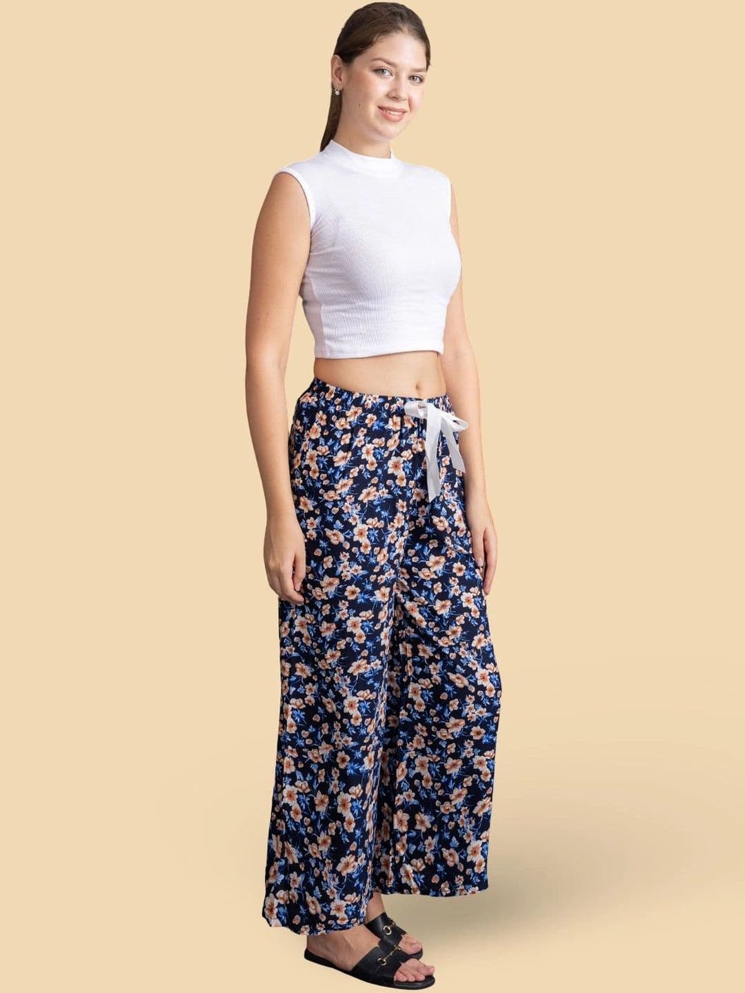Moda Rapido X Gracit Women Floral Printed Palazzos thumbnail 3