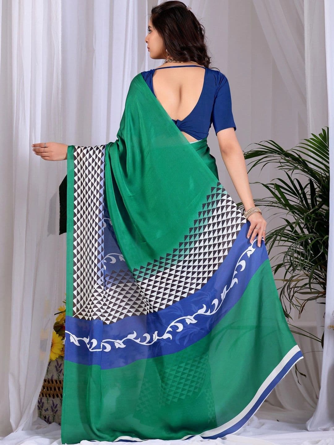 DIVASTRI Satin Designer Saree thumbnail 5