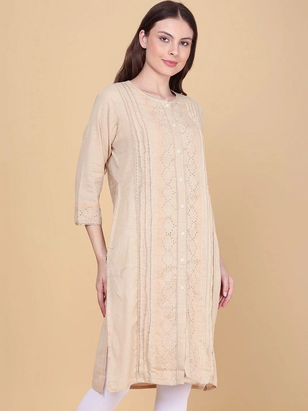 LIMEROAD Women Embellished Thread Work Kurta thumbnail 5