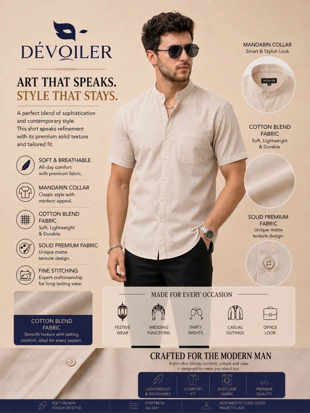 Dincharya Men Standard Casual Shirt thumbnail 4