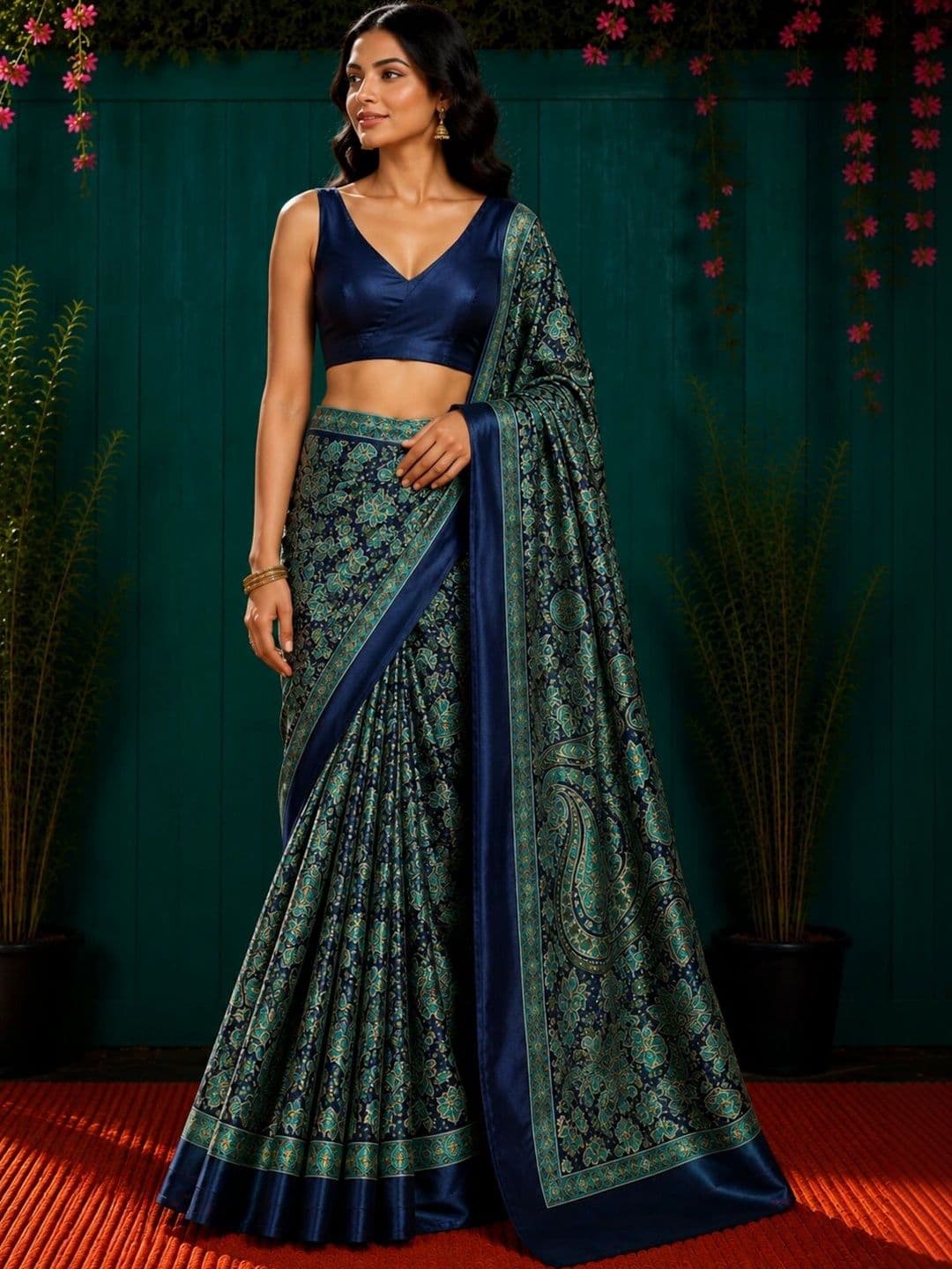 DIVASTRI Art Silk Designer Saree thumbnail 3
