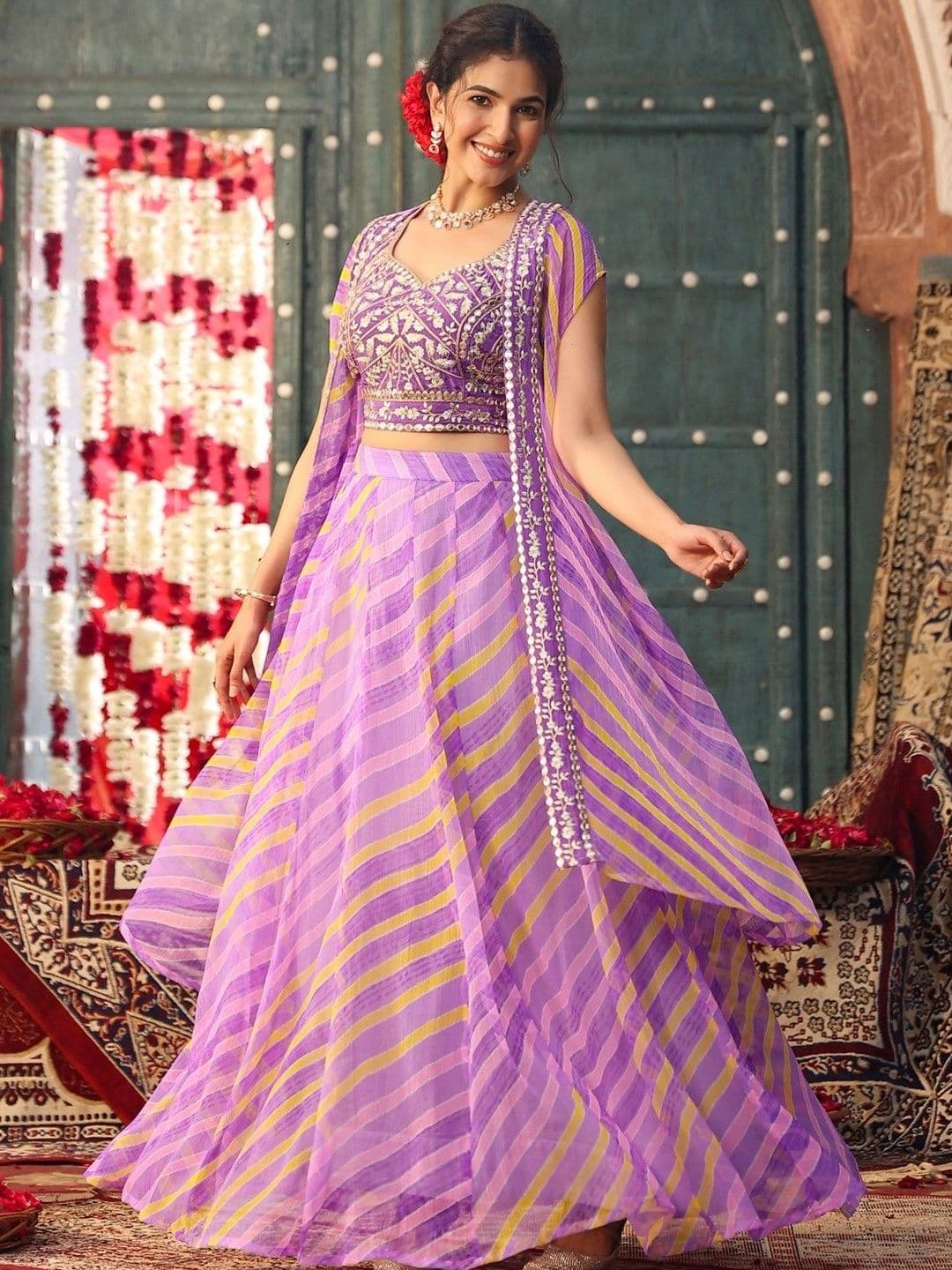 SCAKHI Embroidered Ready to Wear Lehenga & thumbnail 7