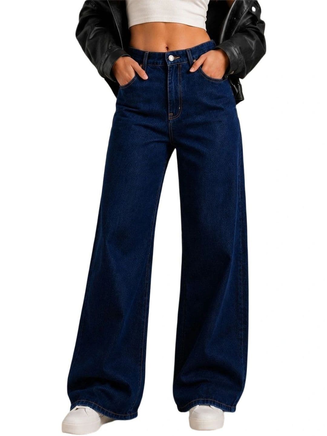 Mast & Harbour Women Comfort Wide Leg High-Rise Stretchable Jeans - view 1