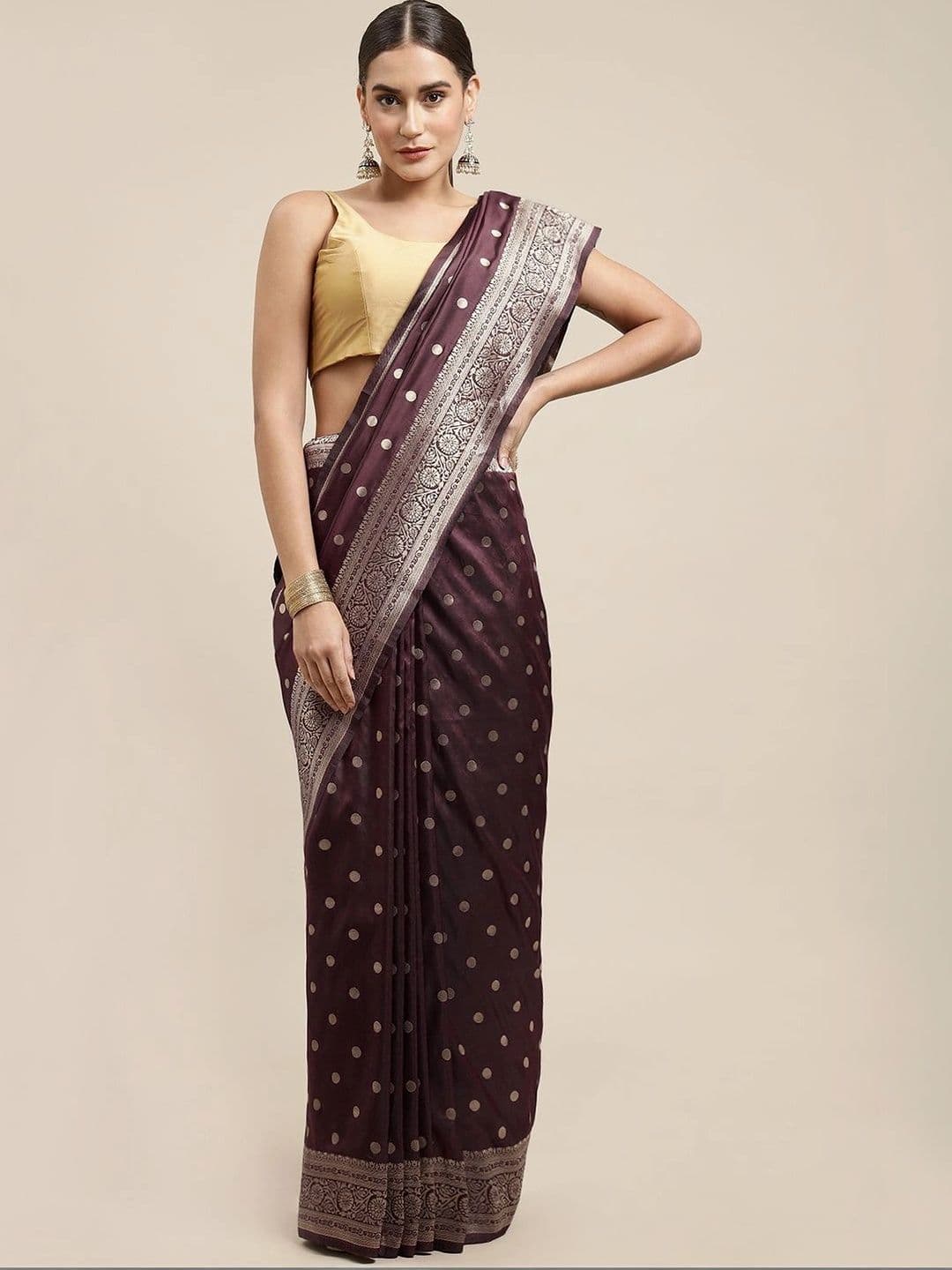 KALINI Women Woven Design Zari Art Silk Banarasi Saree - view 1