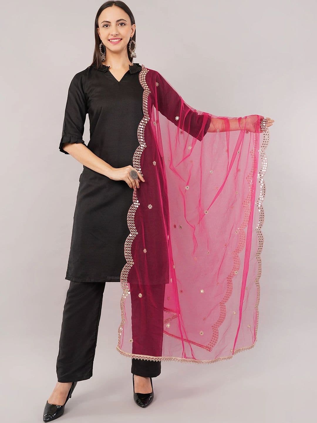 IVAARA Dupatta with Mirror Work thumbnail 3