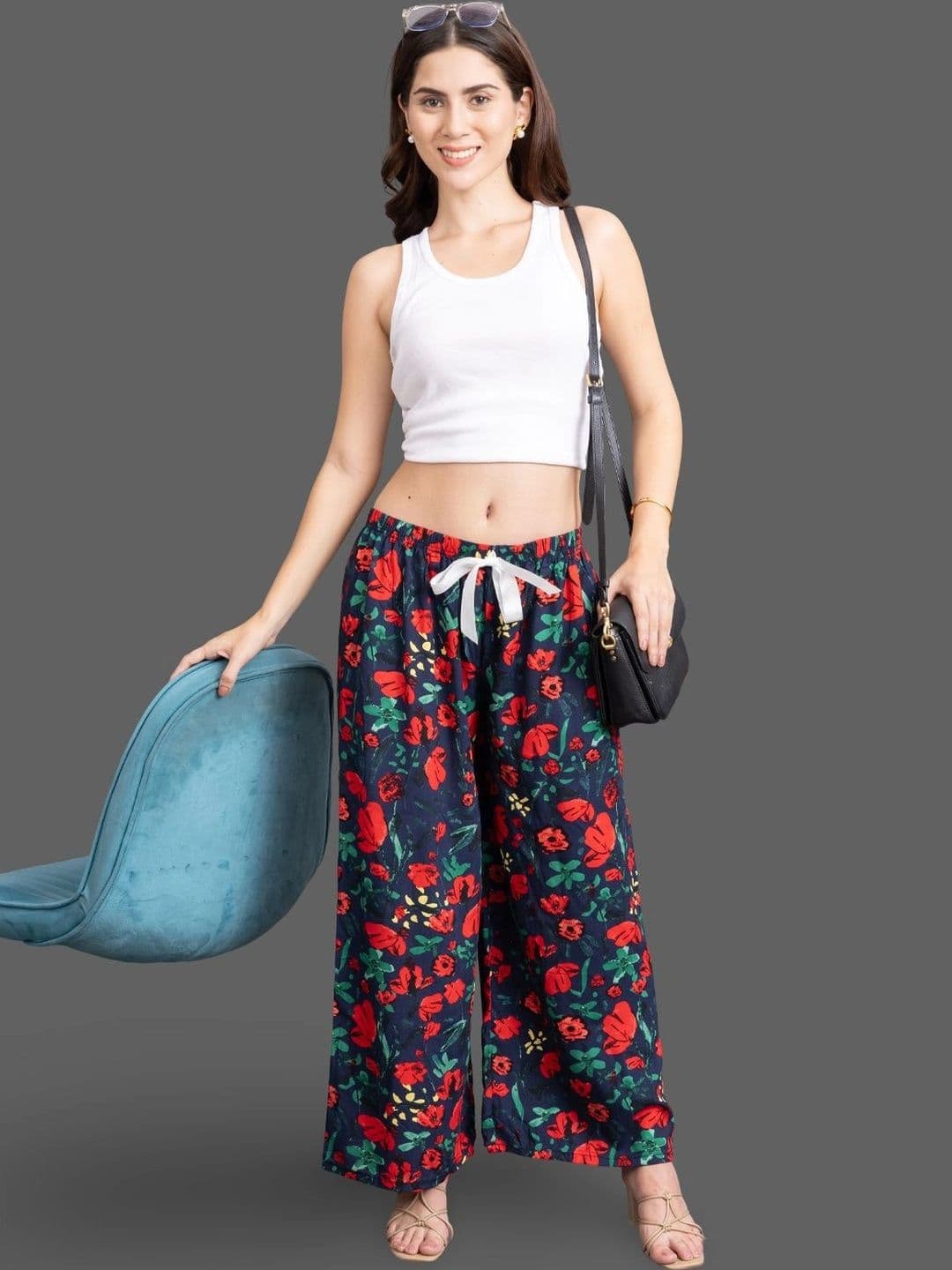 Moda Rapido X Gracit Women Floral Printed Ethnic Palazzos thumbnail 2