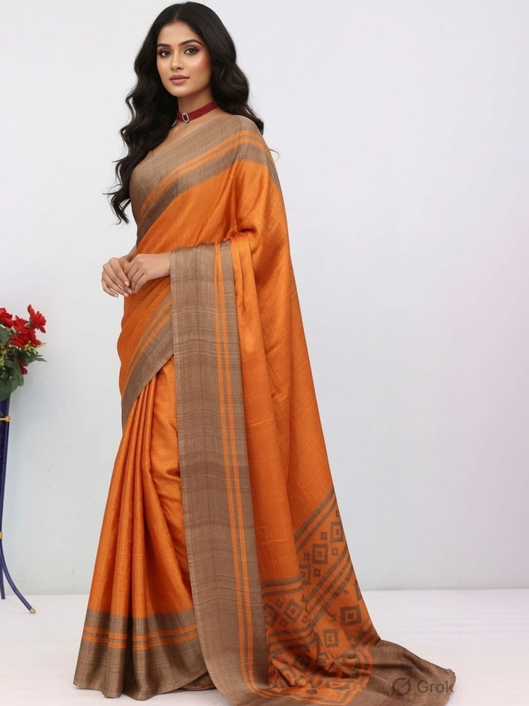 Anouk Woven Design Art Silk Designer Saree thumbnail 4