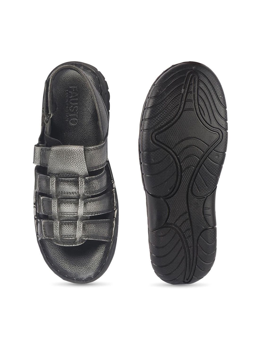 FAUSTO Men Leather Comfort Sandals thumbnail 3