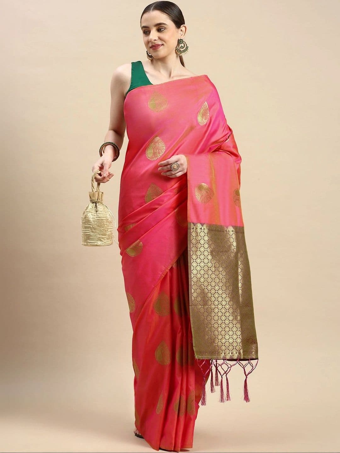 Dhaaga Ghar Woven Design Zari Art Silk Banarasi Saree - view 1