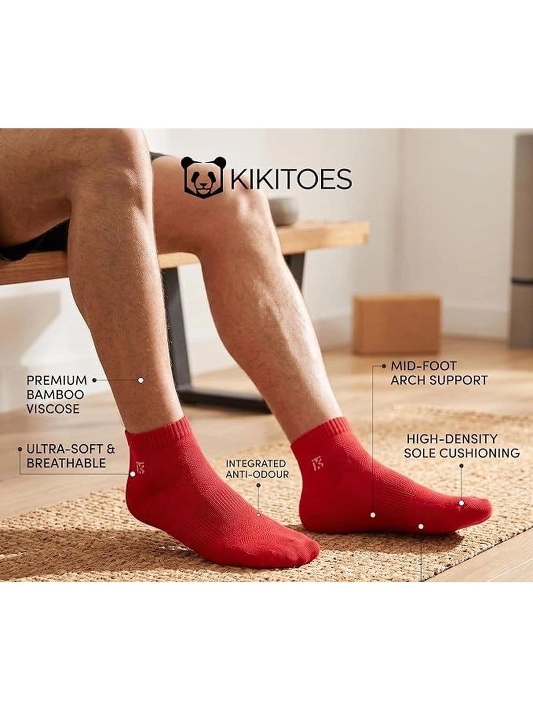 Kikitoes Men Pack of 2 Assorted Ankle Length Socks thumbnail 6