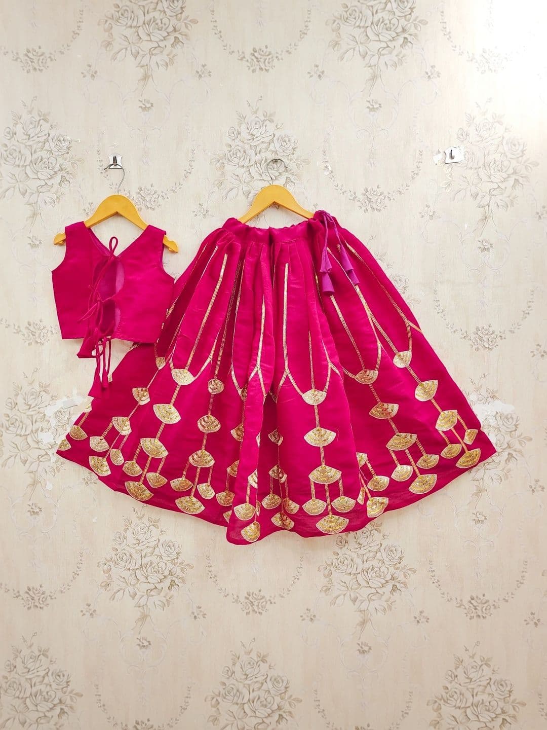 KALINI Girls Embellished Sequinned Ready to Wear Lehenga & thumbnail 7