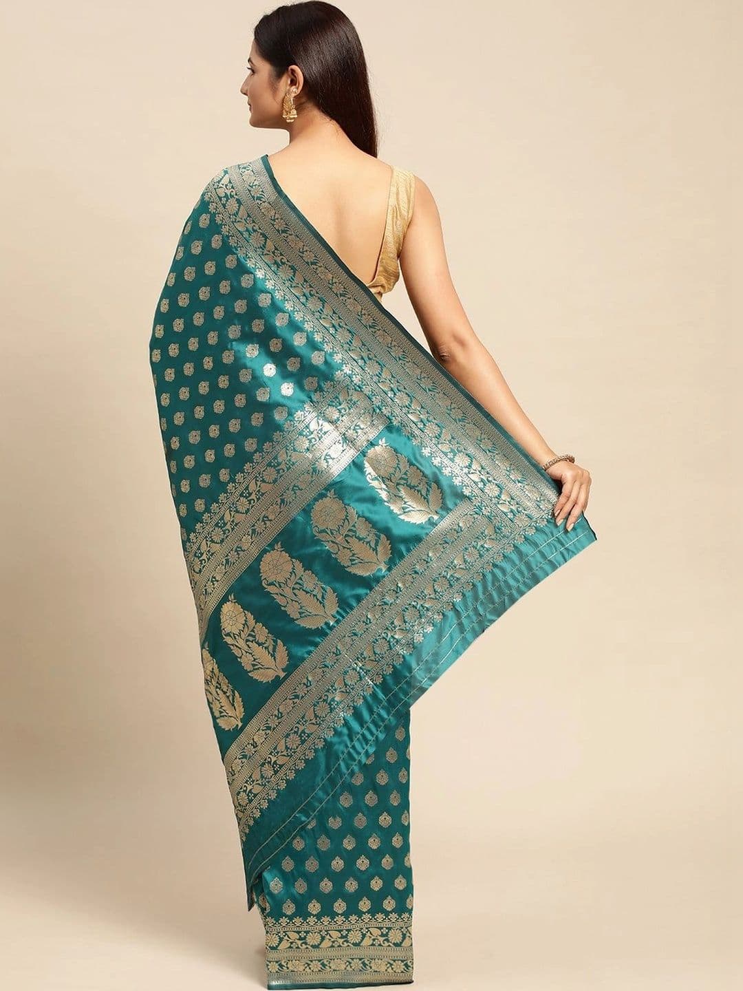 Dhaaga Ghar Woven Design Zari Art Silk Banarasi Saree thumbnail 6