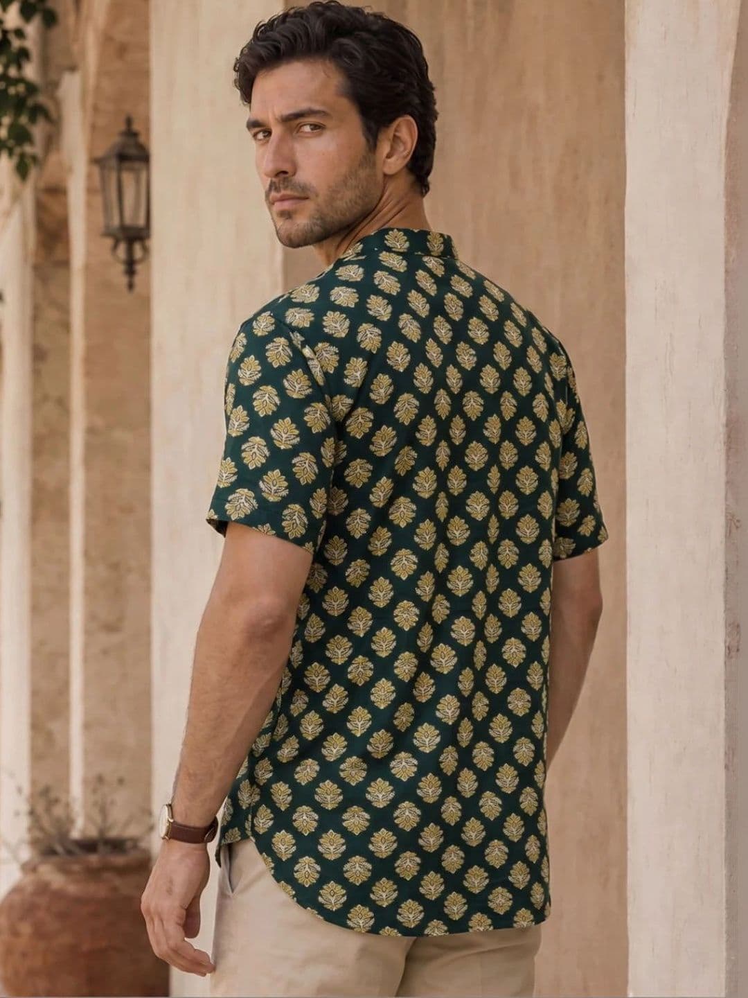 Avishya Men Floral Printed Handloom Kurta thumbnail 2