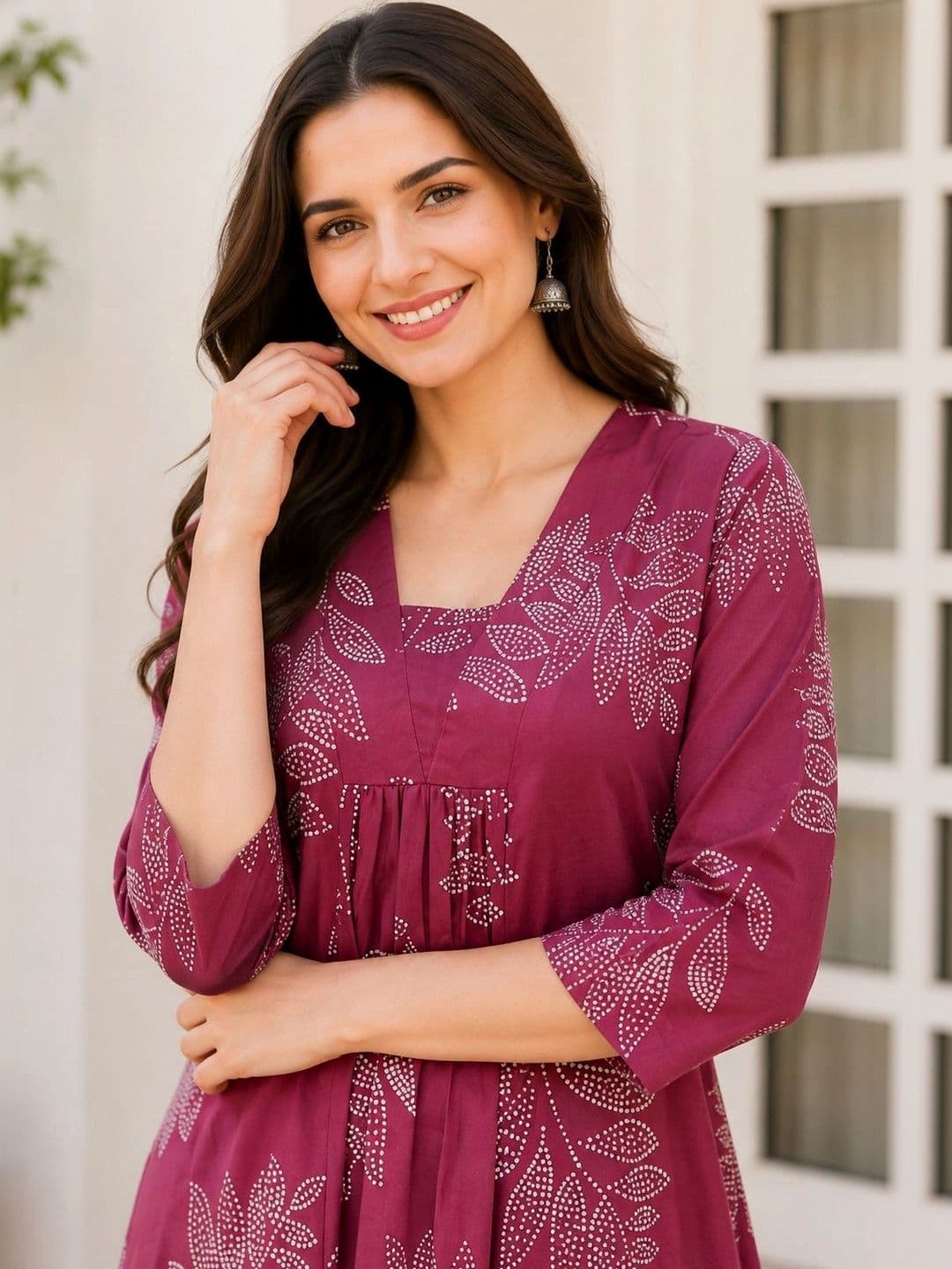NEW ETHNIC 4 YOU Women Floral Printed Regular Kurta with Palazzos thumbnail 4