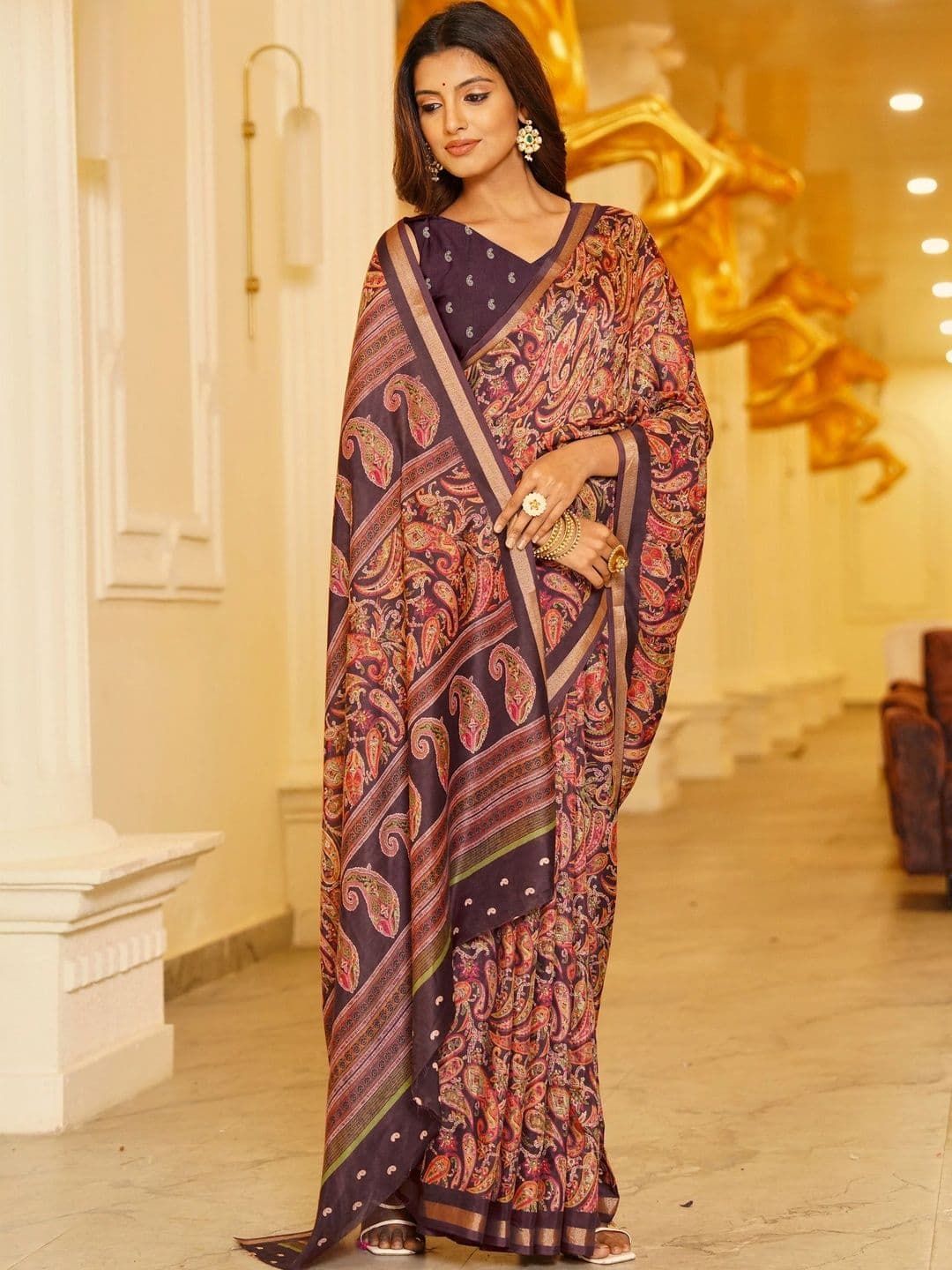 NARIVESH TRENDS Paisley Saree - view 1