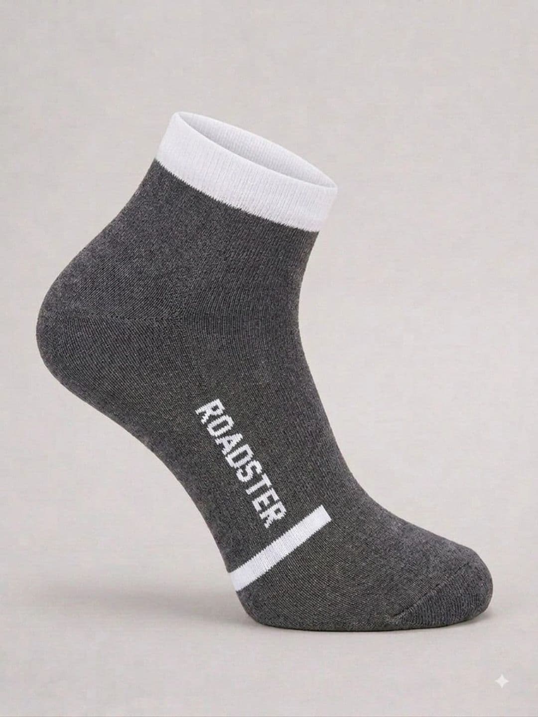 Roadster Men Pack of 5 Cotton Colourblocked Ankle Length Socks thumbnail 4