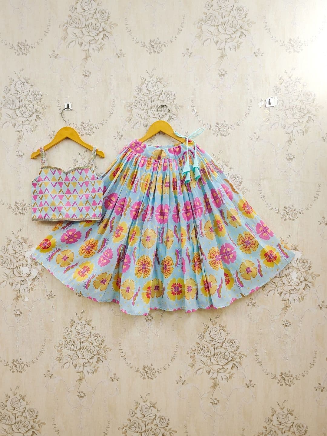 KALINI Girls Printed Ready to Wear Lehenga & thumbnail 6