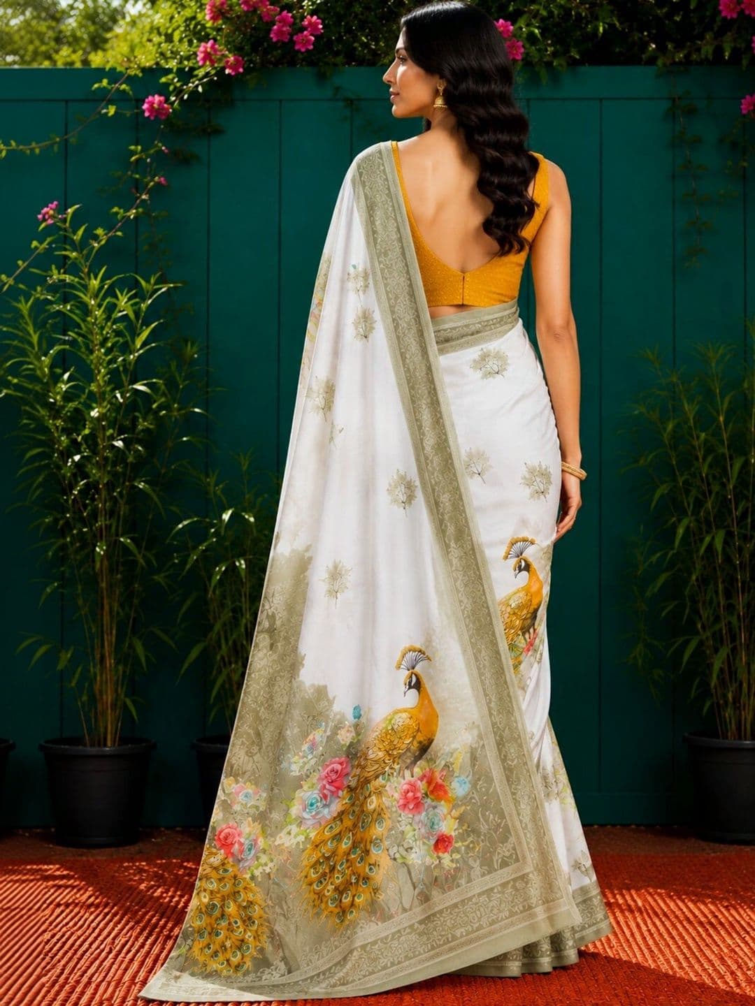 Anouk Art Silk Designer Saree thumbnail 4
