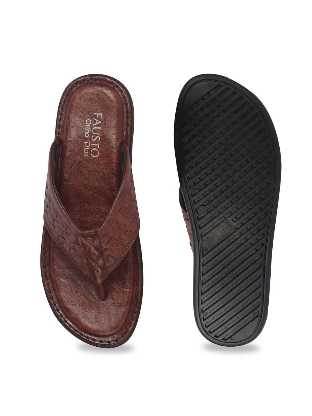 FAUSTO Men Casual Outfit Ortho T-Strap Ultra Lightweight and Comfort Sandals thumbnail 7